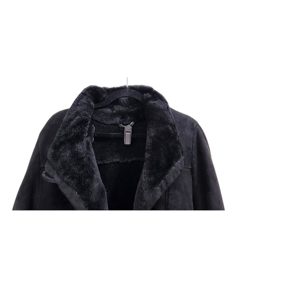 Revillon Shearling coat Black Women's  Size XL - Picture 5 of 14